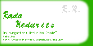 rado medurits business card